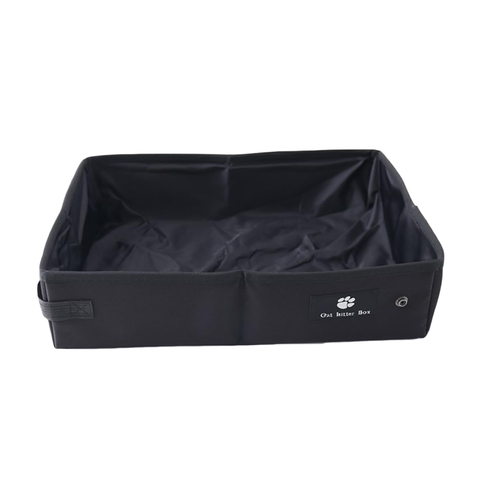 Foldable Portable Cat Litter Box with High Sides - Easy Clean Travel Litter Tray for Cats, Black | Perfect for Home, Travel & Small Spaces