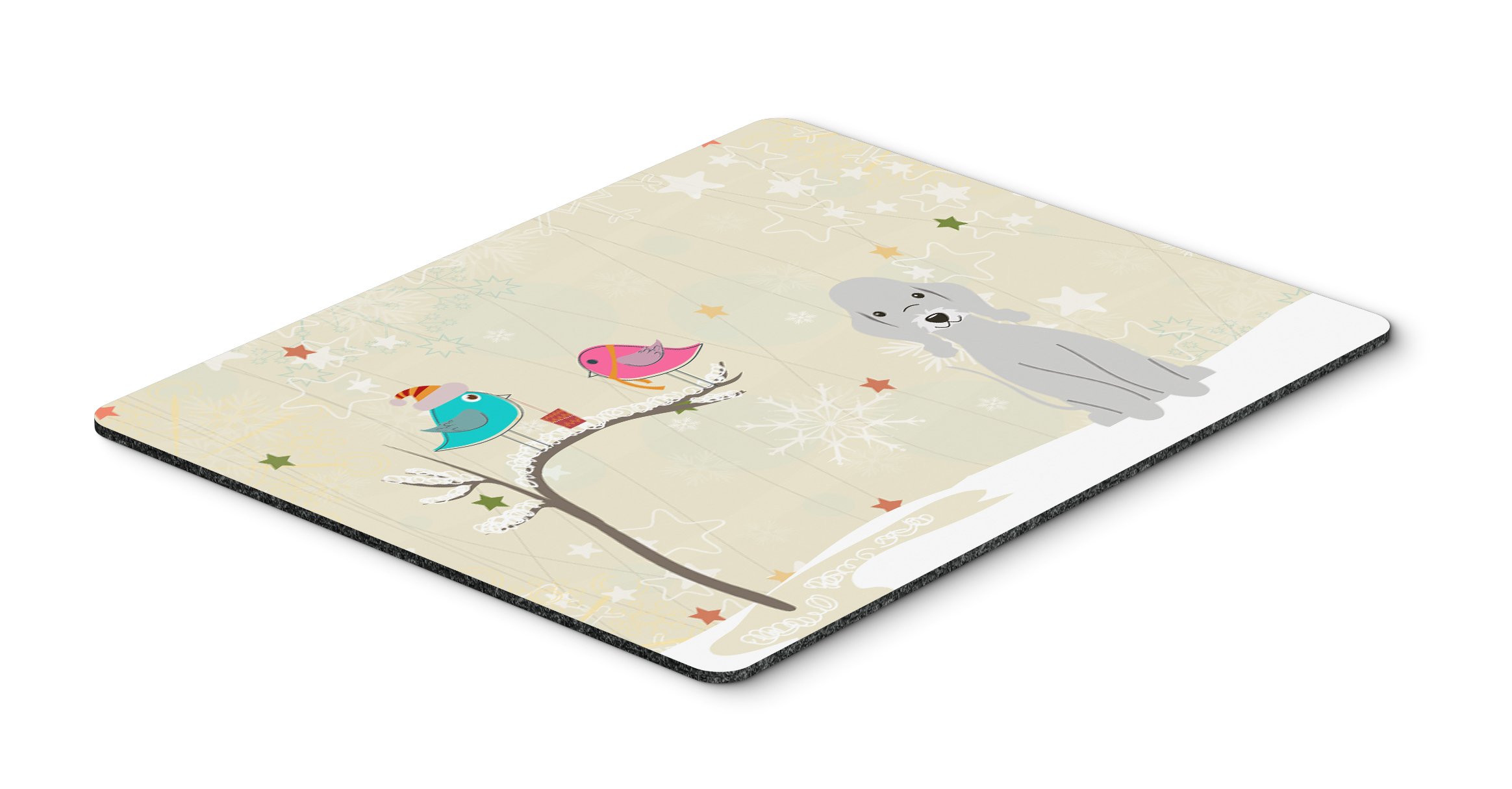 Blue Bedlington Terrier Christmas Mouse Pad - Washable Large Gaming Mouse Mat for Computer & Laptop, Perfect for Home Office & Holiday Gifts | Great for Work, Gaming & Festive Decor