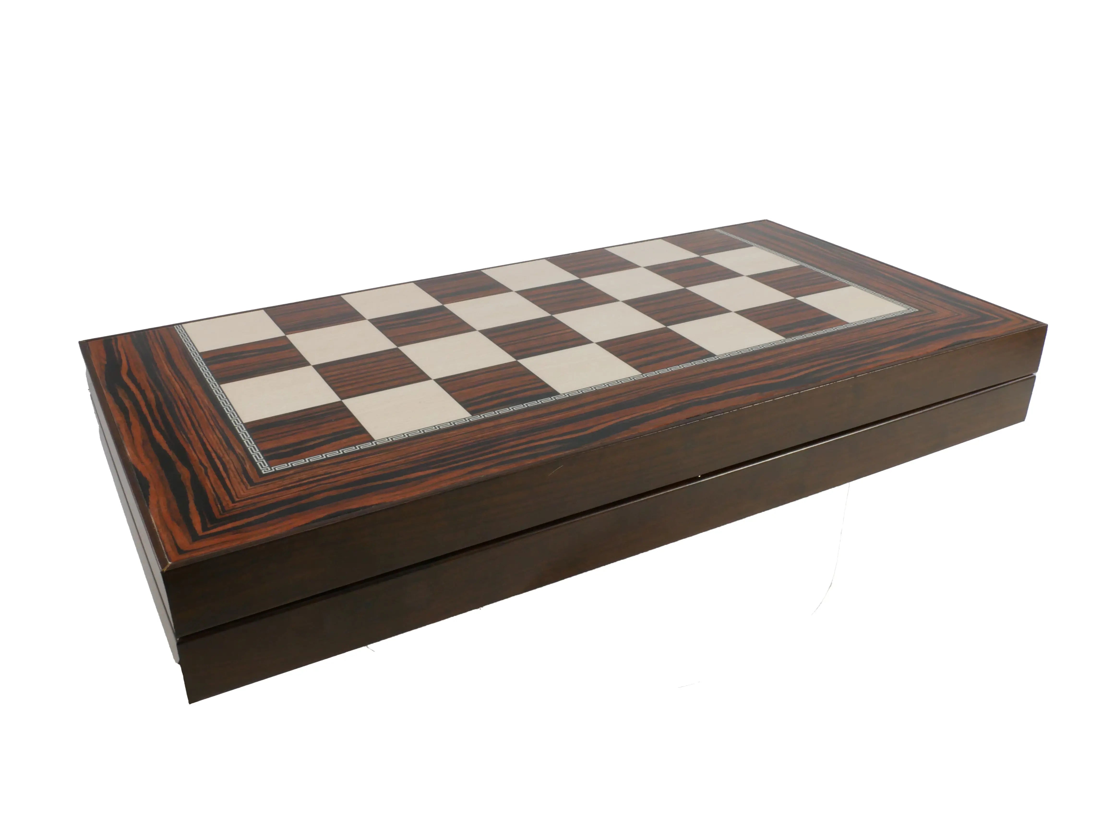 Premium Wooden Backgammon and Chess Set with Checkers - 15