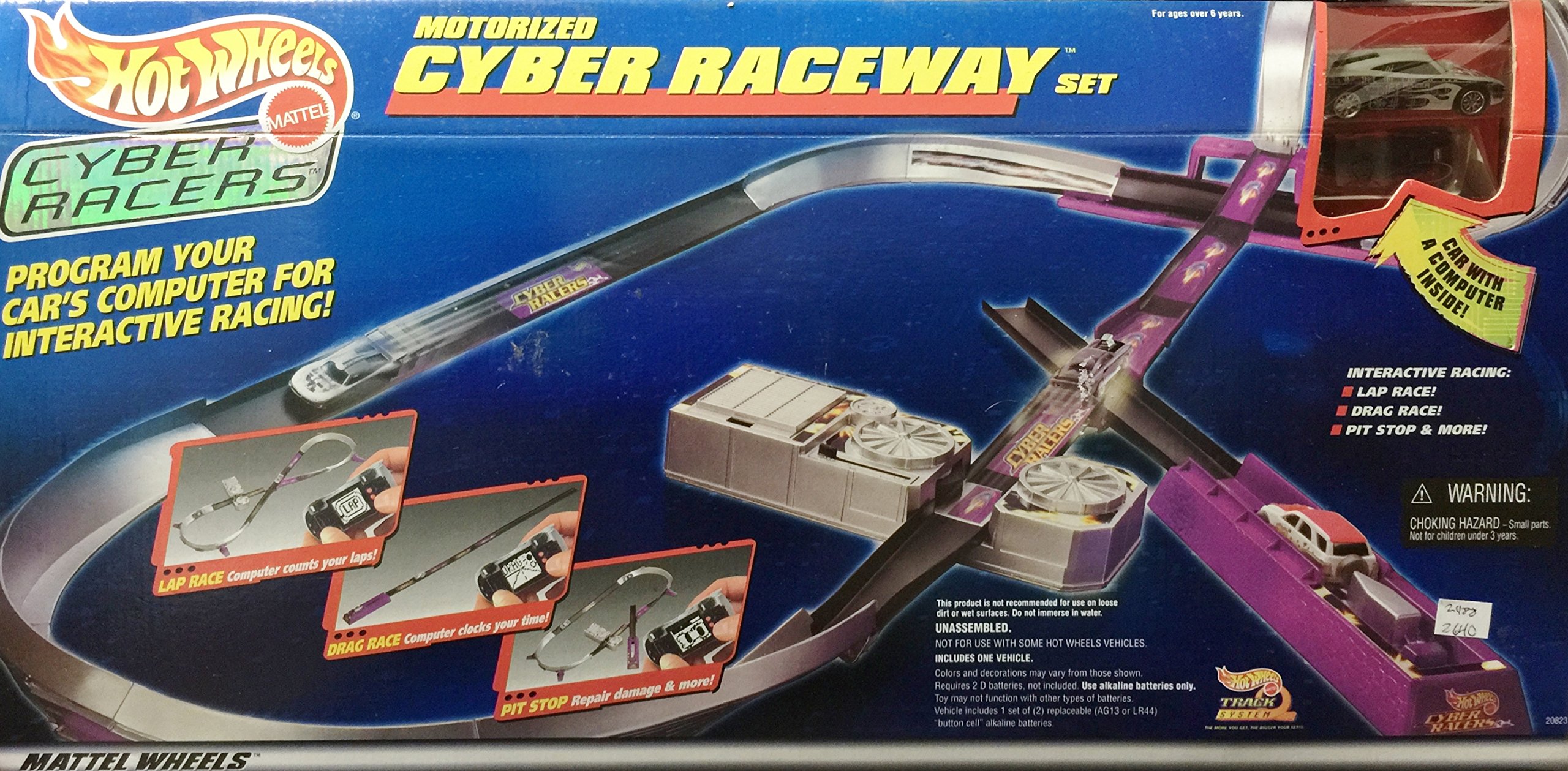 Hot Wheels Cyber Racers Motorized Race Track Set - 1998 Collector's Edition for Kids & Adults - Perfect for Birthday Gifts & Indoor Racing Fun