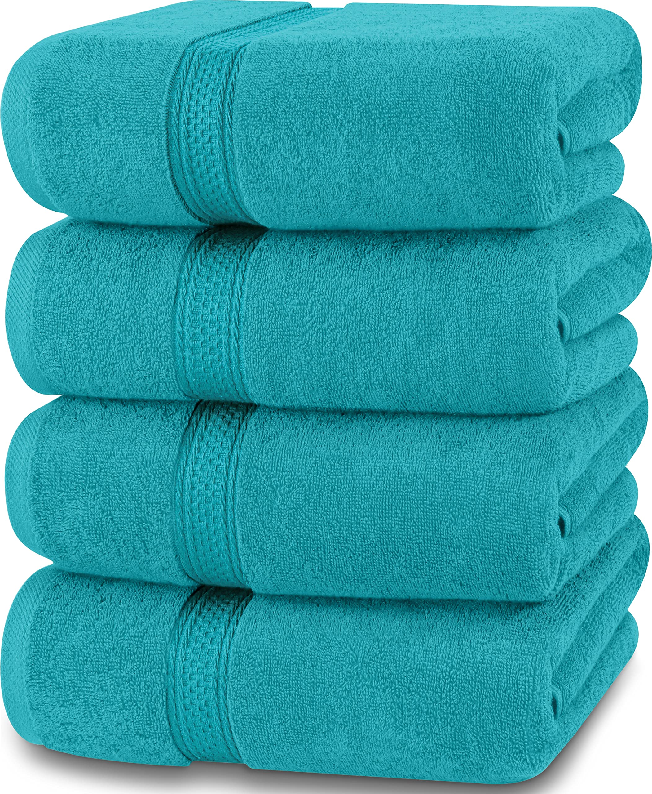 Utopia Towels 16-Pack Premium Bath Towels Set - 100% Ring Spun Cotton 600GSM (27x54 Inches) | Soft, Lightweight & Highly Absorbent Quick-Drying Towels for Bathroom, Gym, Spa & Travel | Turquoise