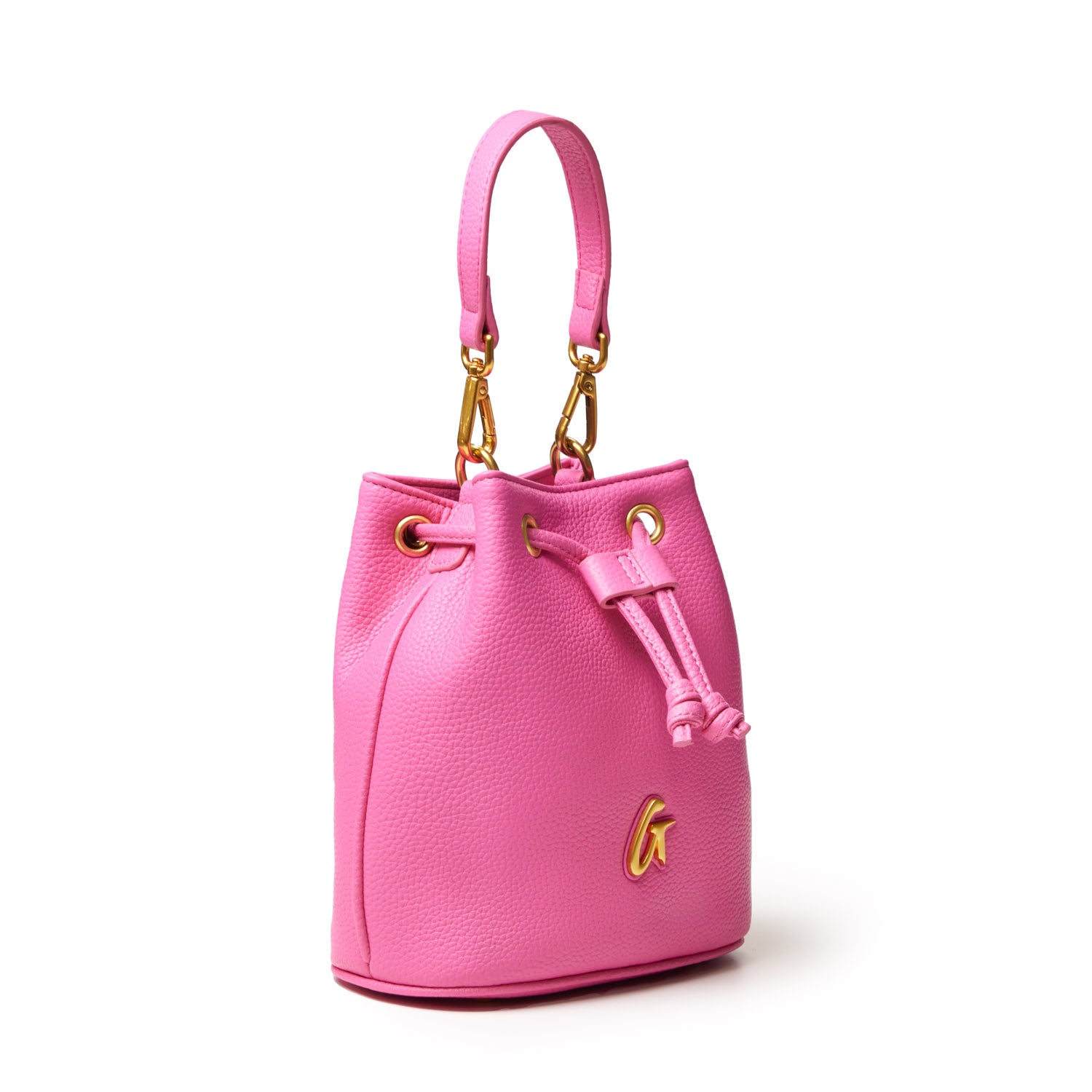 Mini Pebble Bucket Bag in Hot Pink - Trendy Crossbody Purse for Women, Fashionable Shoulder Bag for Daily Use, Work, Shopping & Travel