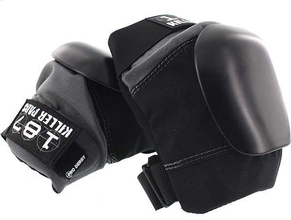 187 Pro Derby Knee Pads XS Black/Grey - High Impact Protection for Roller Derby, Skateboarding & Extreme Sports - Perfect for Skaters, Athletes & Outdoor Enthusiasts