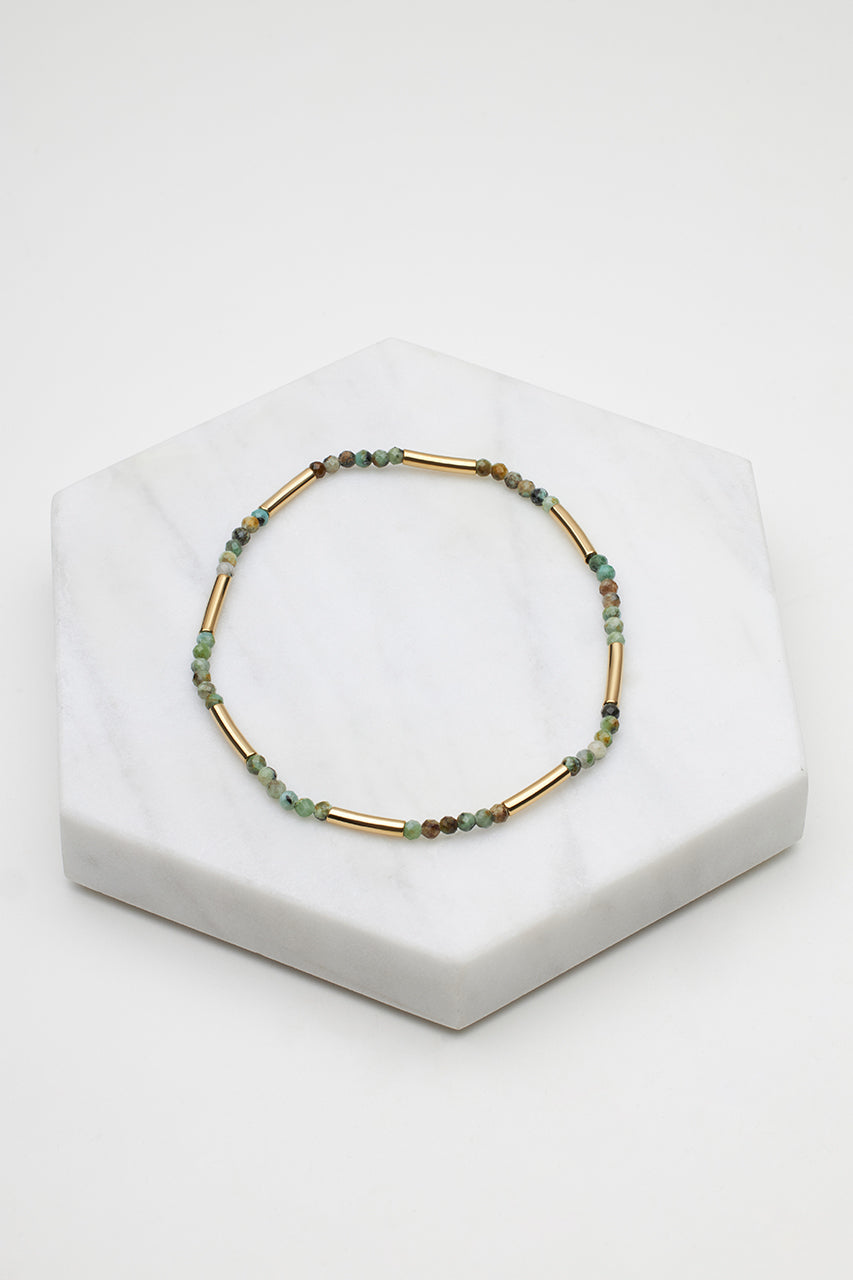 Tilly Bracelet for Women - Olive Green Adjustable Beaded Bracelet | Boho Chic Handmade Jewelry for Everyday Wear & Gifting