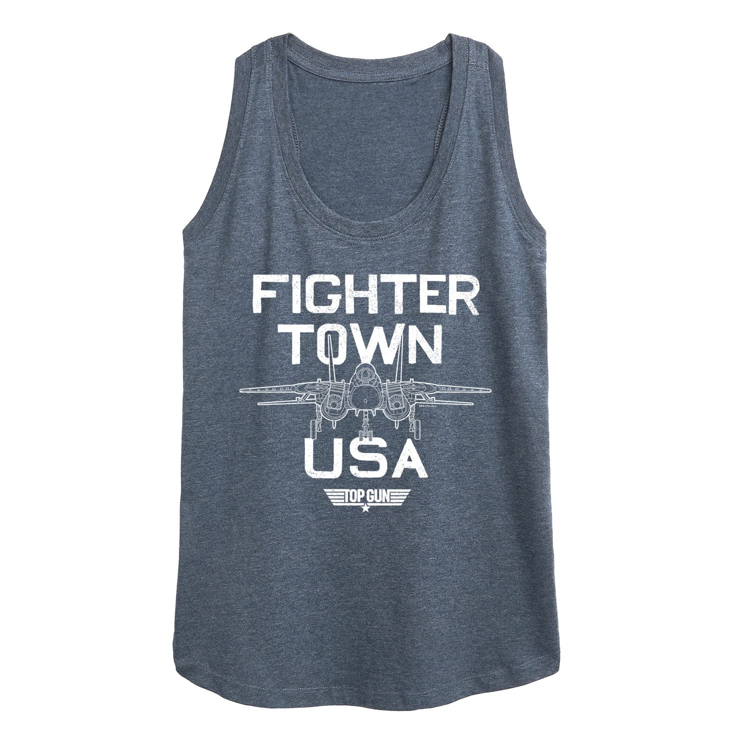 Top Gun Fighter Town Women's Racerback Tank Top - Hybrid Apparel - Gym Workout & Casual Summer Wear