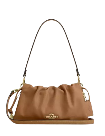 Coach Faye Shoulder Bag with Ruching - Stylish Leather Crossbody Purse for Women | Perfect for Work, Travel & Everyday Use