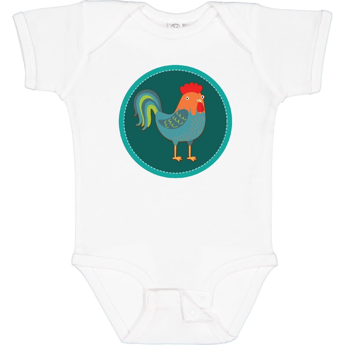 Inktastic Rooster Chicken Farmer Baby Bodysuit - Cute Farm Animal Onesie for Newborns & Infants - Perfect for Farm-Themed Parties, Photo Shoots & Everyday Wear