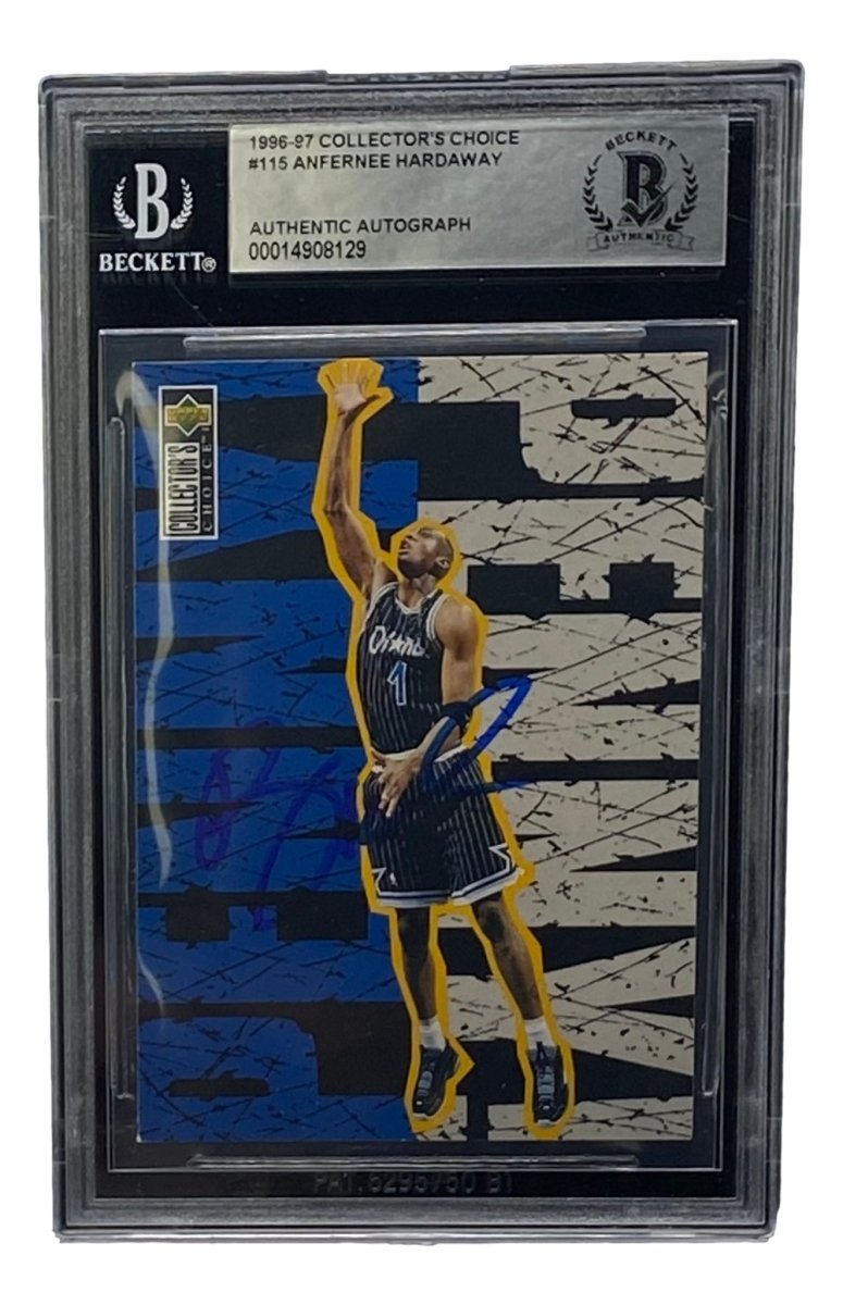 Penny Hardaway Autographed Orlando Magic 1996-97 Collector's Choice #115 BAS Graded Card - Perfect for NBA Memorabilia Collections & Sports Fan Gifts
