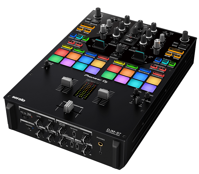 Pioneer DJM S7 Professional 2-Channel Scratch DJ Mixer with Free DJ Method Guide & 15ft XLR Cables - Perfect for Club, Studio & Live Performances