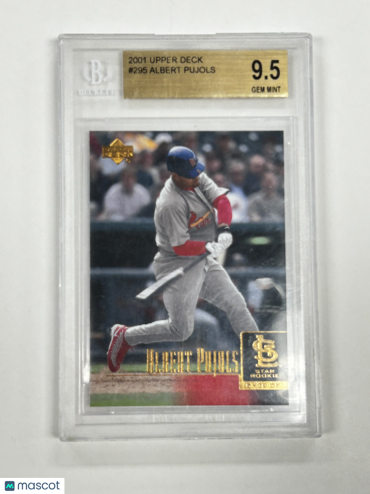 2001 Upper Deck Albert Pujols #295 BGS 9.5 Graded Baseball Card - Rare Collectible for Sports Memorabilia & Investment - Perfect for Display, Trading, and Baseball Card Collections