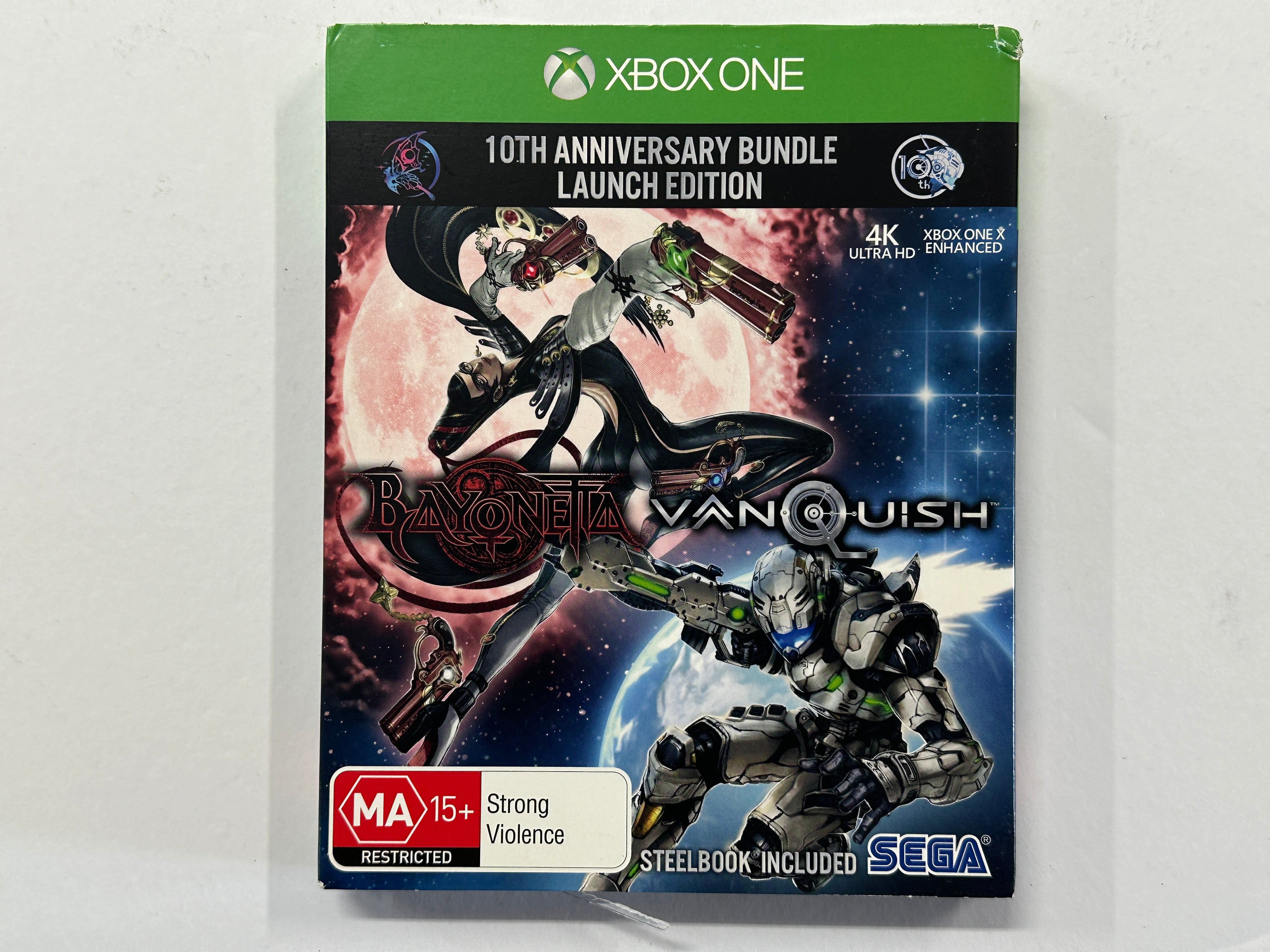 Bayonetta & Vanquish 10th Anniversary Bundle - Launch Edition with Steelbook Case | PS4/Xbox One Video Game | Action-Adventure Gaming Collection for Fans
