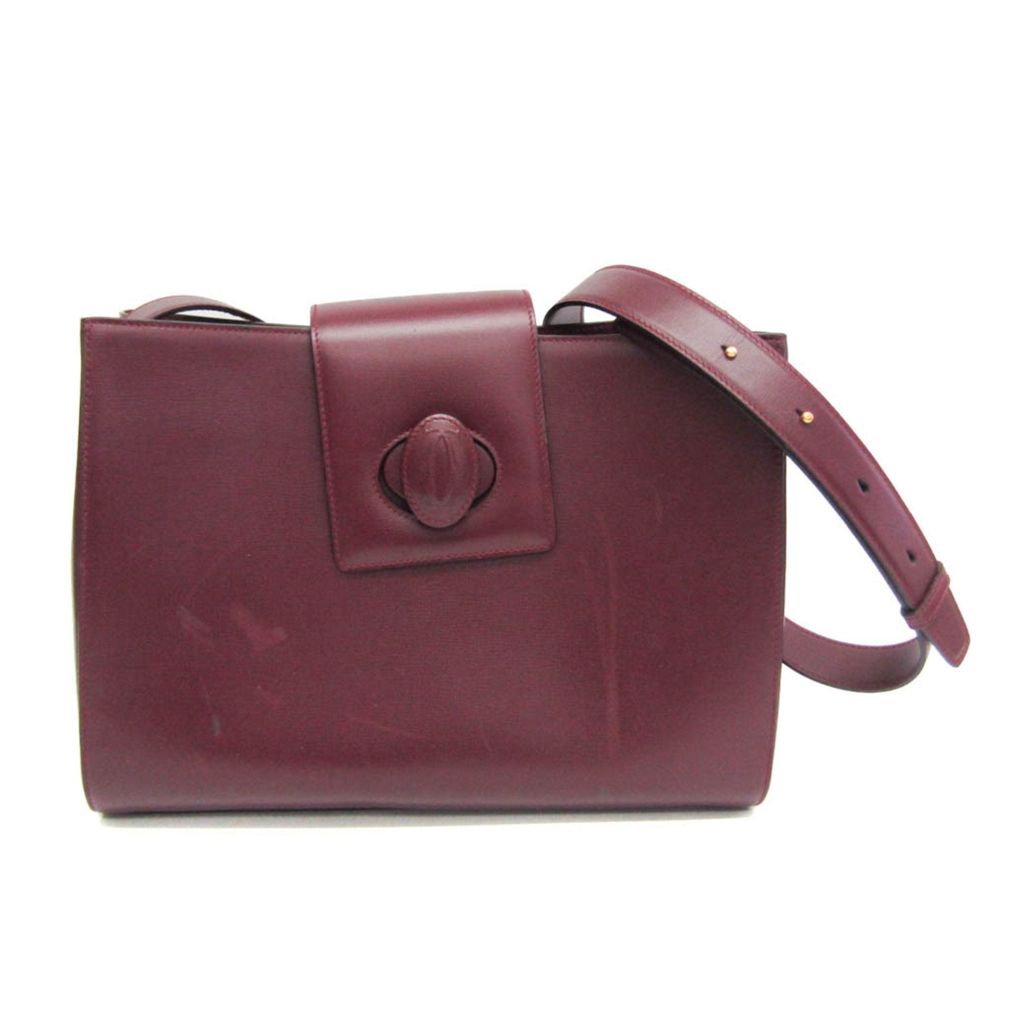 Luxury Bordeaux Leather Shoulder Bag for Women - Elegant Crossbody Purse with Adjustable Strap | Perfect for Work, Travel & Everyday Use