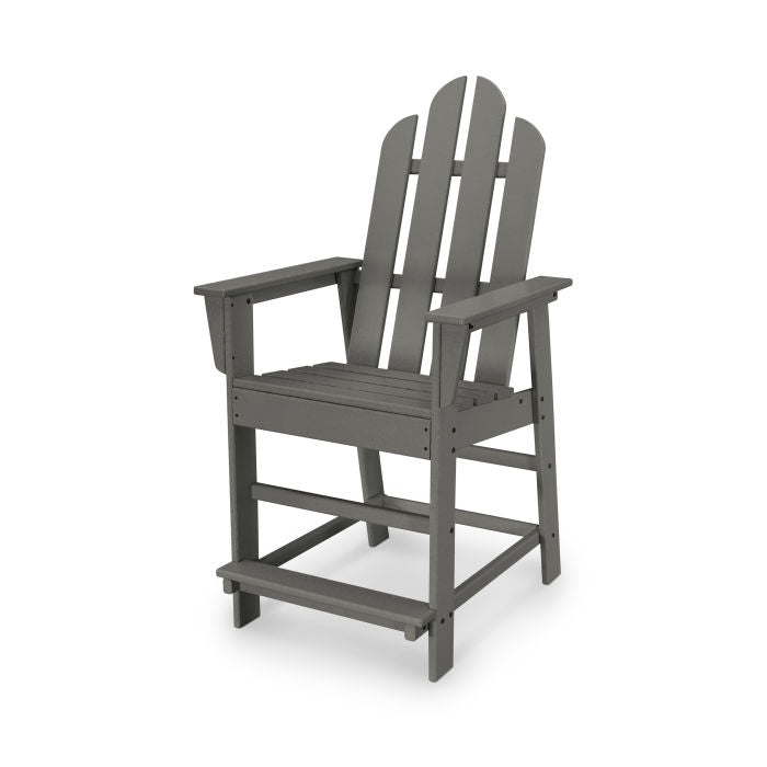 POLYWOOD Long Island Counter Height Chair - Durable Outdoor & Indoor Bar Stool for Kitchen, Patio, Deck - Weather-Resistant Recycled Plastic - Comfortable Back Support - Perfect for Dining & Entertaining