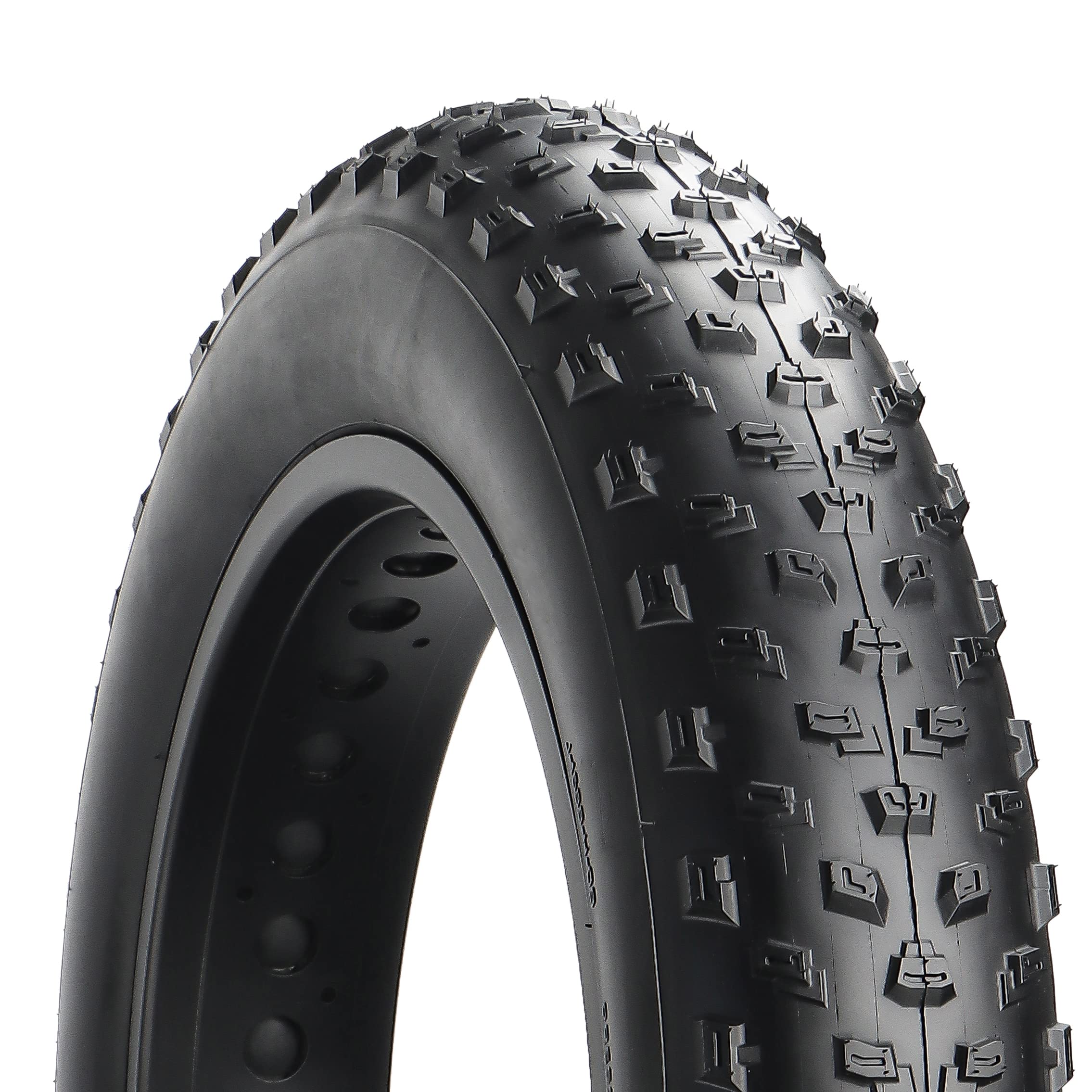 Hycline 20x4.0 Inch Fat Bike Tires - Kevlar Folding Electric Bicycle Tires for Mountain & Snow Bikes - Wide Replacement Tires for All-Terrain Cycling, Commuting & Winter Adventures