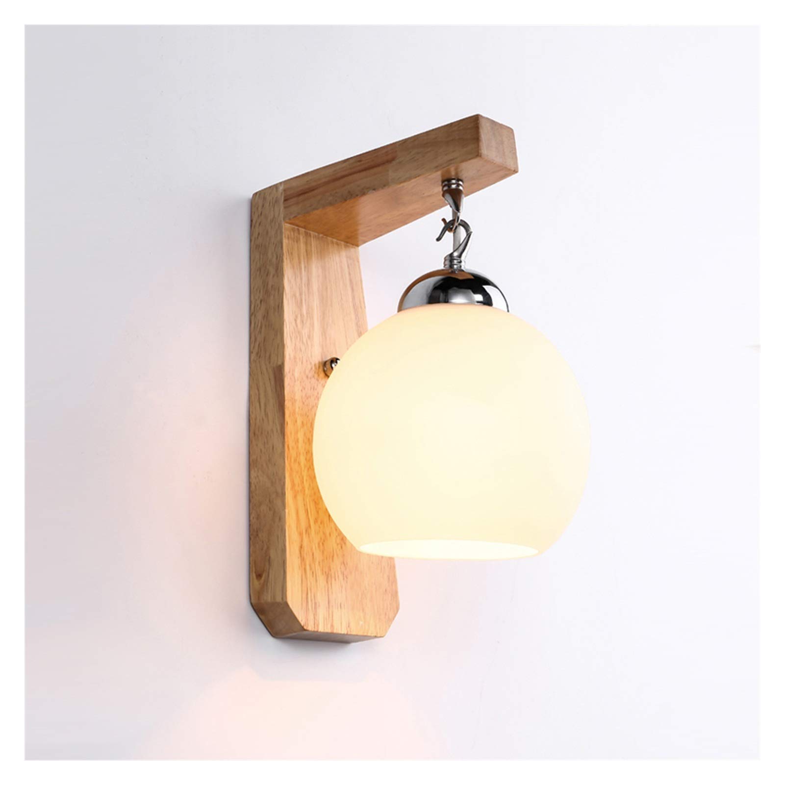 Modern Minimalist Solid Wood Wall Lamp - 2 Pack, Creative Bedside Lighting for Bedroom, Living Room, Balcony & Aisle | Durable Wall Sconce with Warm Ambient Light for Cozy Home Decor & Nighttime Reading
