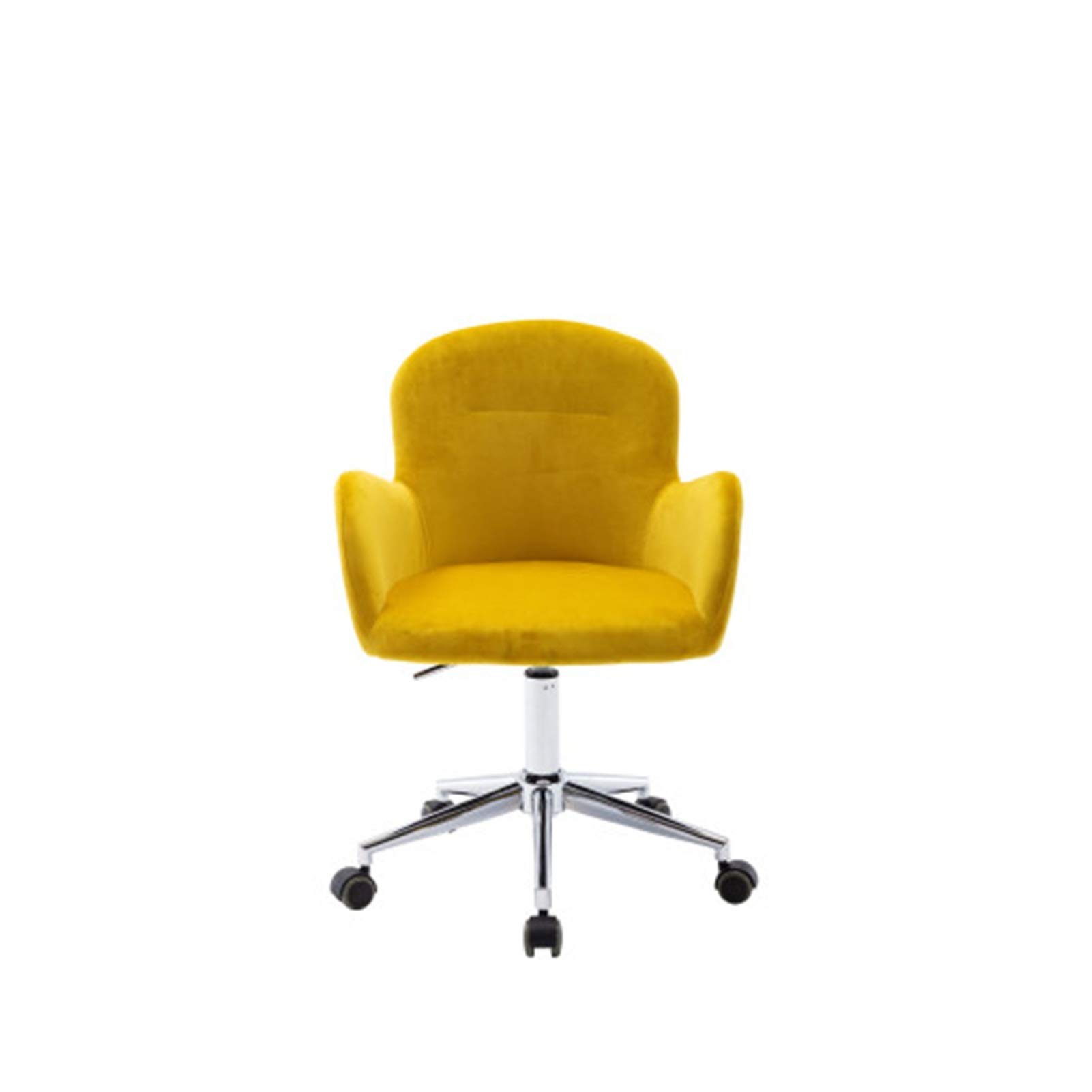 Qgg Velvet Swivel Office Chair - Modern Ergonomic Desk Chair with Armrests for Home Office, Living Room & Study - Comfortable Shell Back Computer Chair for Work & Leisure