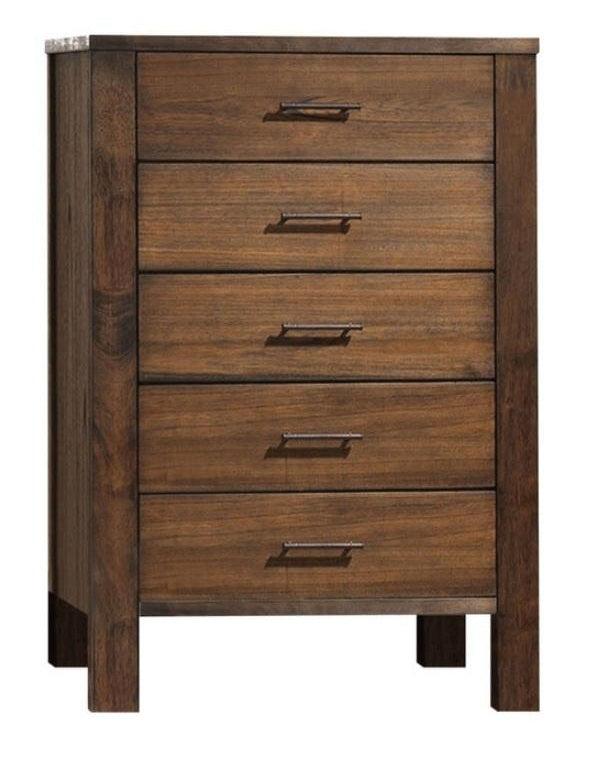 Acme Merrilee 5-Drawer Oak Chest 21686 - Perfect for Bedroom Storage & Organization