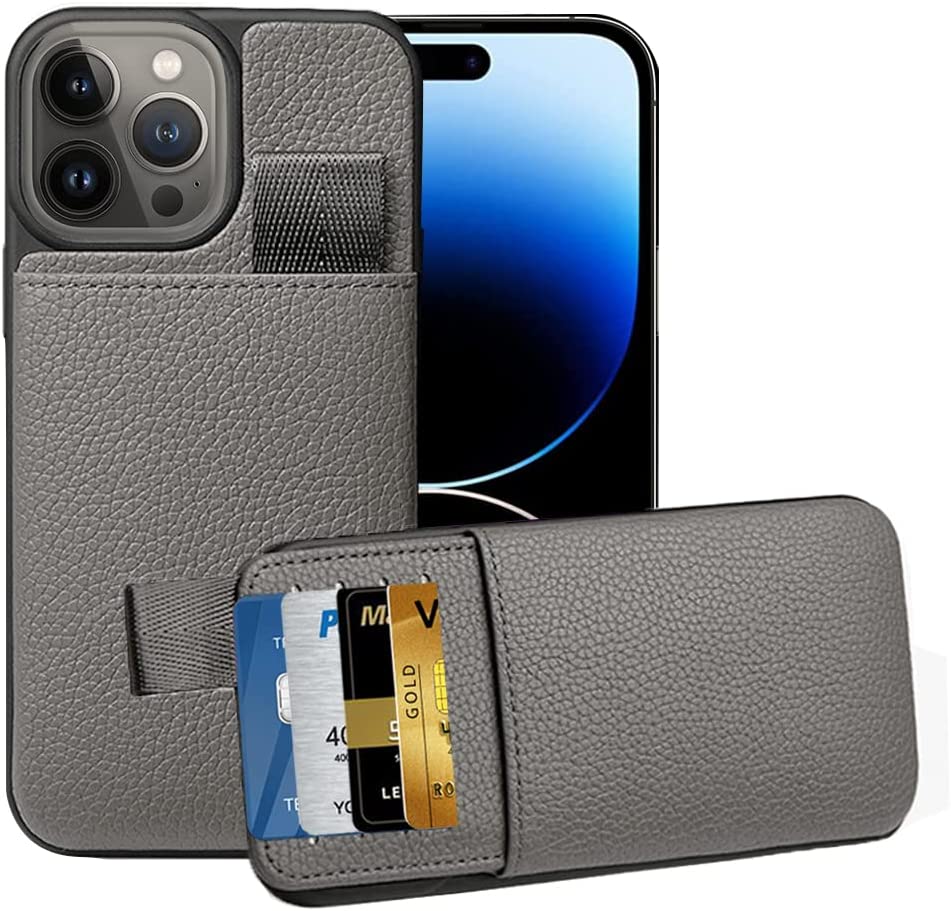 iPhone 14 Pro Max Wallet Case with Credit Card Slot - Slim Protective Cover for iPhone 14 Pro Max (Black) | Perfect for Everyday Use, Travel & Hands-Free Convenience