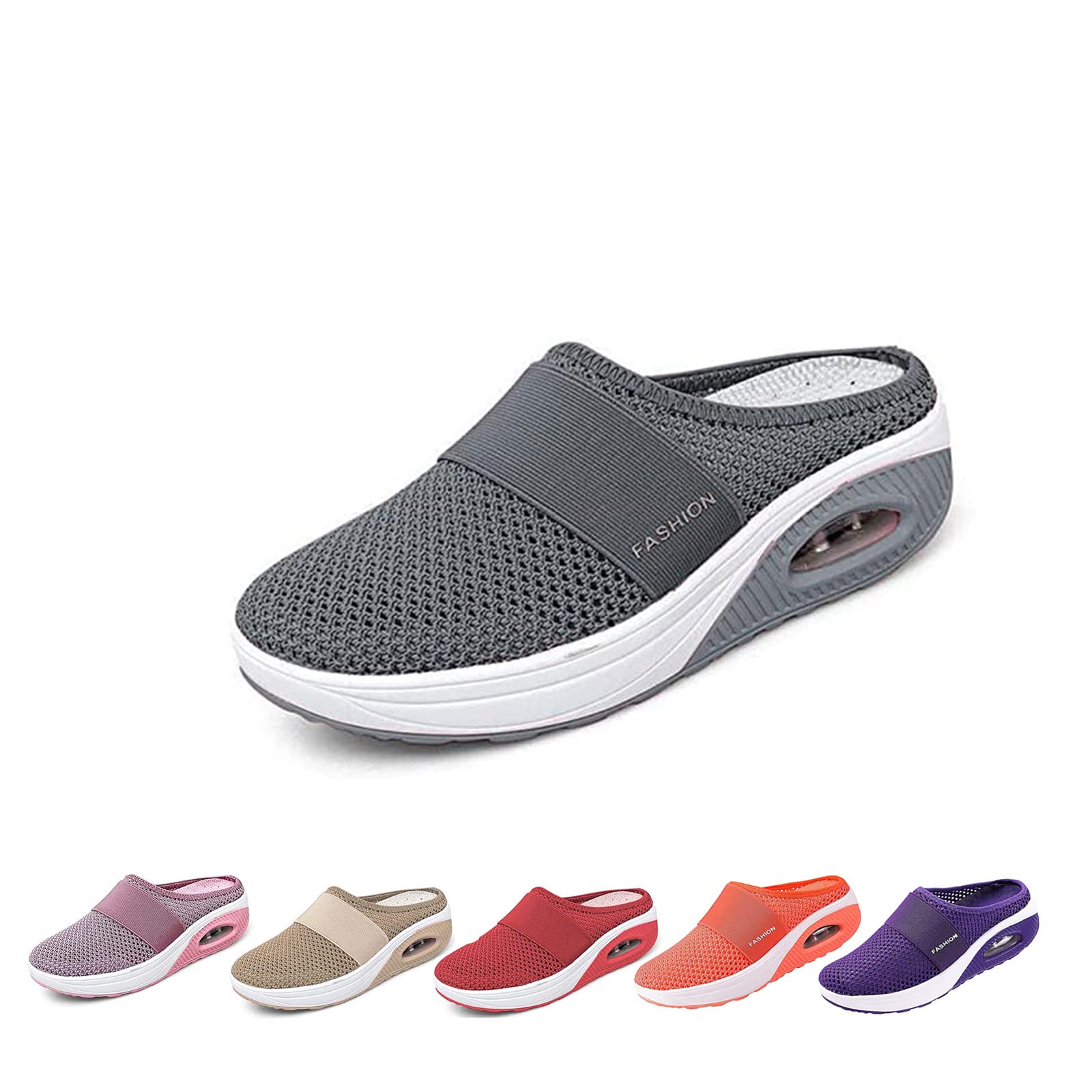 **Orthopedic Diabetic Walking Loafers for Women - Air Cushion Slip-On Shoes with Arch Support - Comfortable for Work, Travel & Daily Wear**
