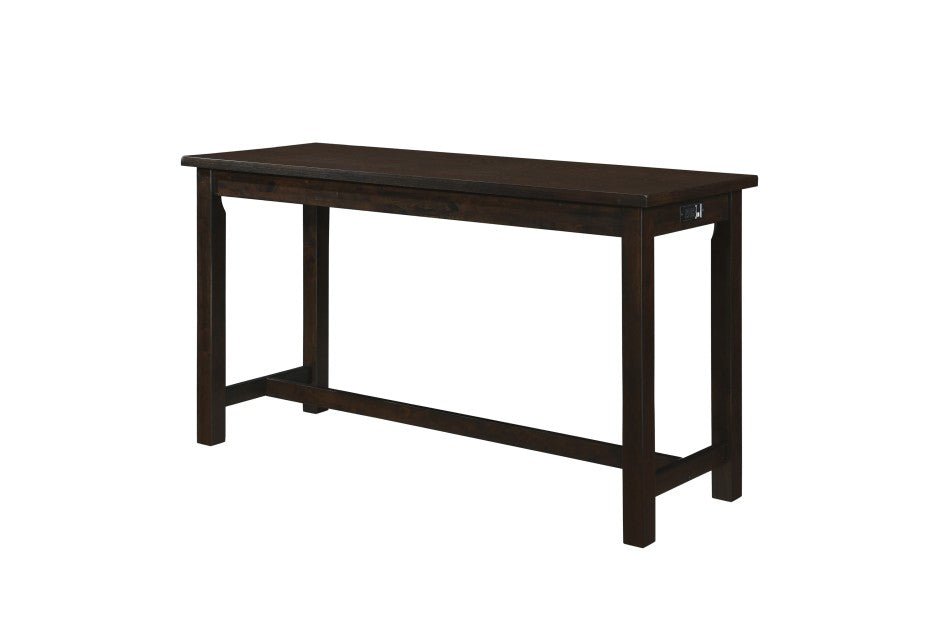 Modern Espresso Counter Height Dining Table Set with Built-in USB Charging Ports - Perfect for Small Spaces, Kitchens, and Breakfast Nooks