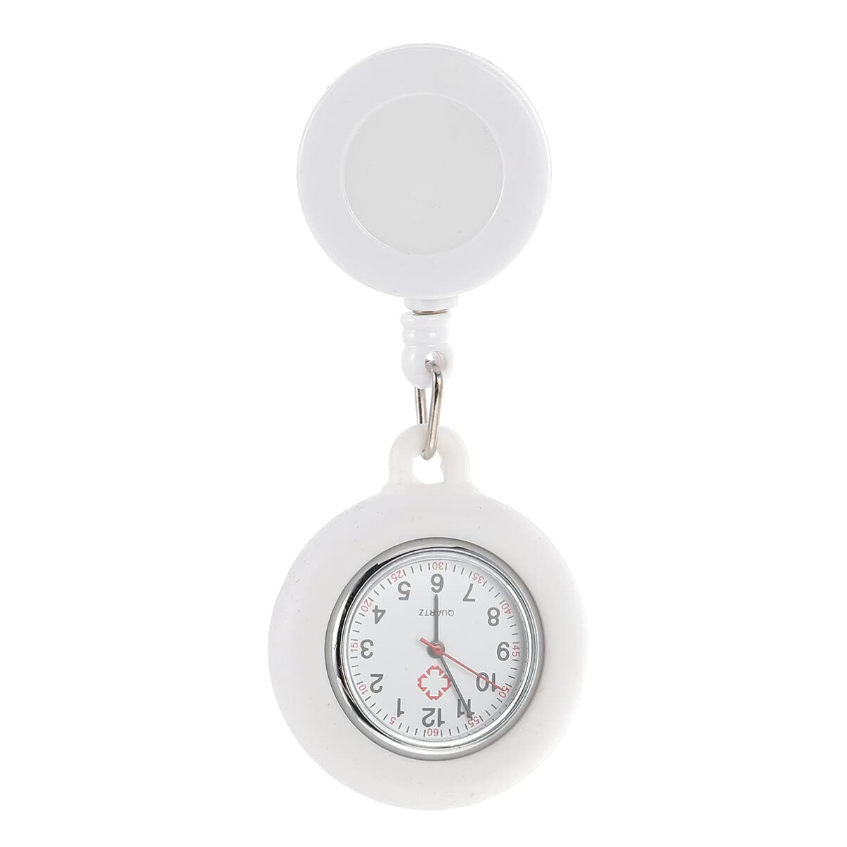 Hemobllo Retractable Nurse Watch - Clip-On Silicone Nursing Watch with Hanging Fob, Unisex Pocket Watch for Nurses & Medical Professionals | Ideal for Hospital Shifts, Clinical Use & Healthcare Work