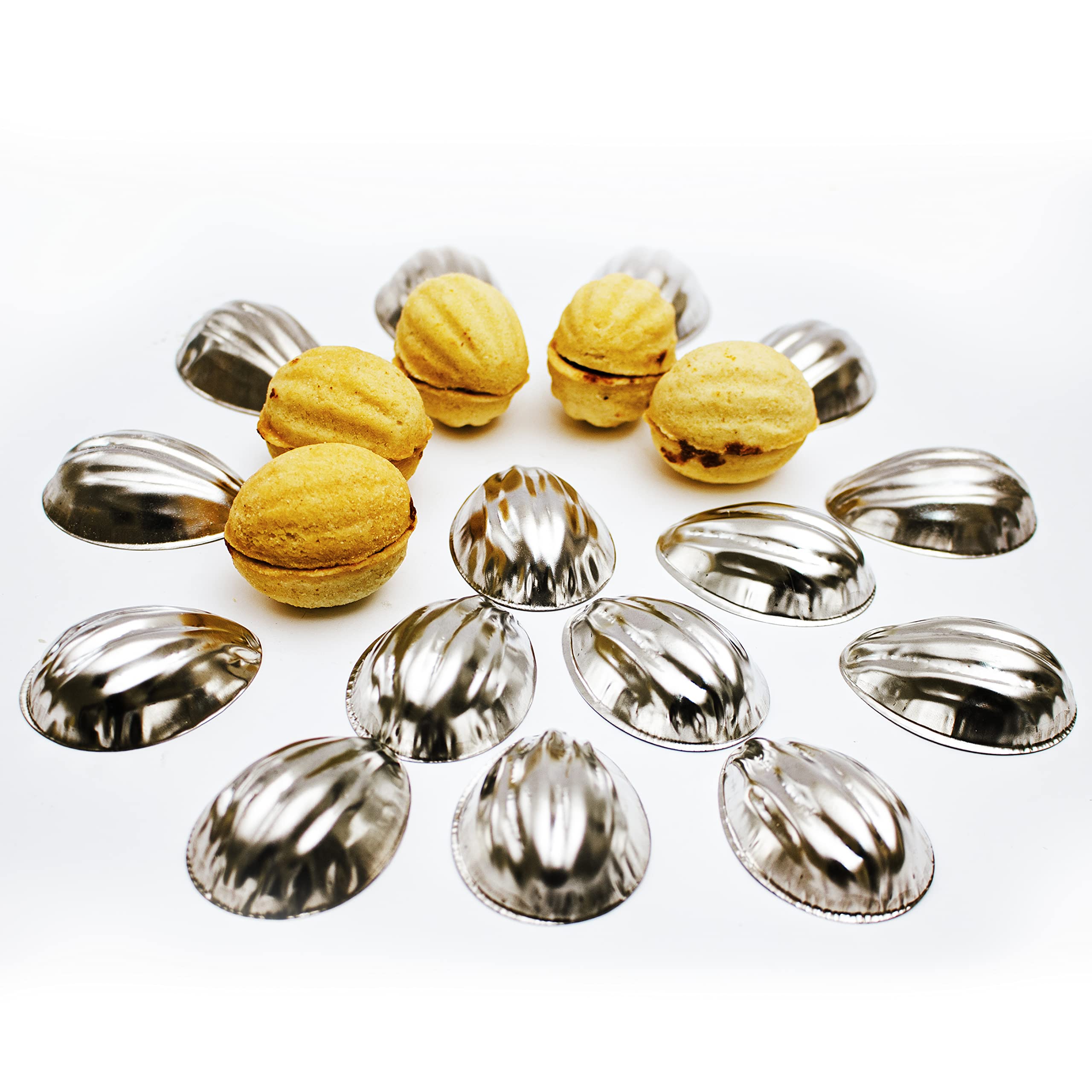 LOVARE 30-Piece Oreshki Mold Maker Set - Metal Cookie Mold for Russian Sweet Nuts - Oreshnitsa Maker for Baking Traditional Oreshki Cookies - Perfect for Holiday Baking, Tea Parties & Homemade Desserts
