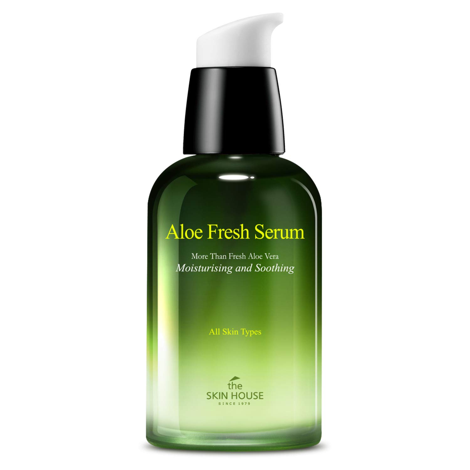 THE SKIN HOUSE Aloe Fresh Serum 1.7 fl.oz (50ml) - Soothing, Calming & Moisturizing Facial Serum with Aloe Vera, Collagen & Betaine | Korean Skincare for Dry, Sensitive & Irritated Skin | Perfect for Daily Hydration & Post-Sun Care
