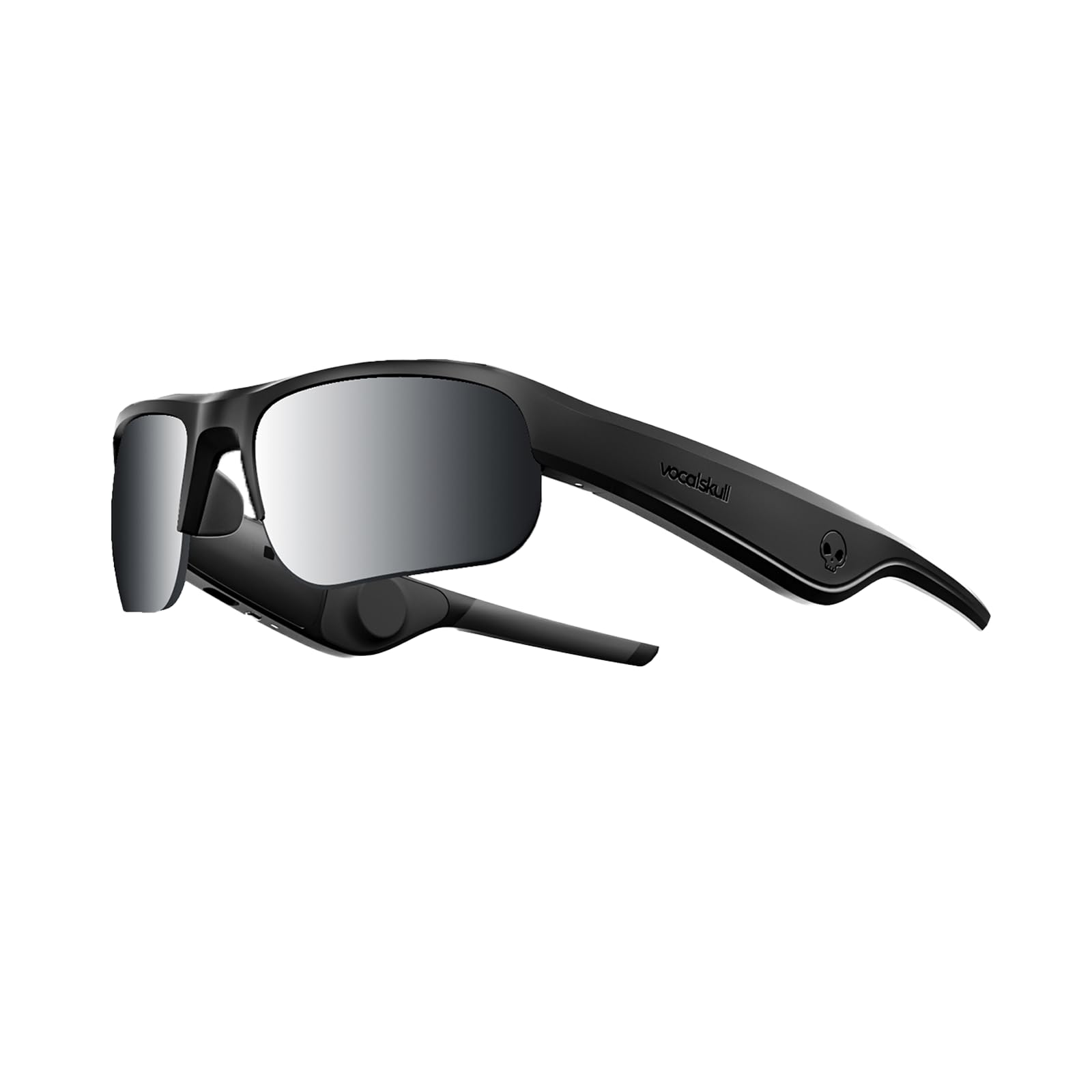 VOCALSKULL Sports Audio Sunglasses - Polarized Bluetooth Smart Glasses with Bone Conduction Technology for Cycling, Running & Outdoor Activities - Unisex Design in Black - Perfect for Workouts, Commuting & Travel