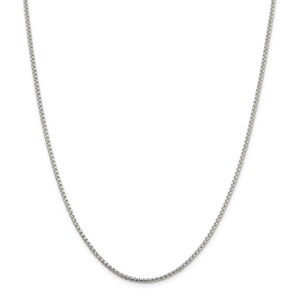 925 Sterling Silver 2mm Half Round Box Chain Necklace for Women - Secure Lobster Clasp Jewelry - Perfect for Gifts, Everyday Wear & Special Occasions