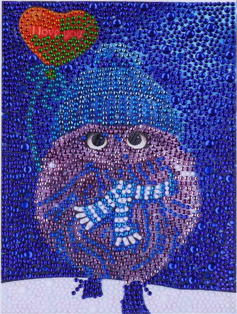 ZSNUOK 5D DIY Diamond Painting Kit by Numbers for Adults & Kids - Full Special Shaped Drill Embroidery Art Craft, Mosaic Making Supplies with Diamonds - Funny Owl 8x10 Inch Home Wall Decor for Living Room, Bedroom & Office
