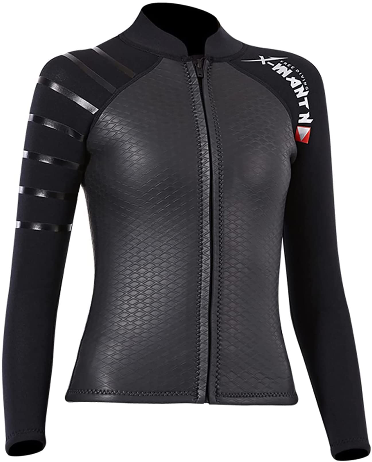 3mm Neoprene Wetsuit Jacket for Surfing, Swimming, Kayaking & Scuba Diving - Front Zipper Water Sports Top for Adults | Perfect for Cold Water Activities & Outdoor Adventures