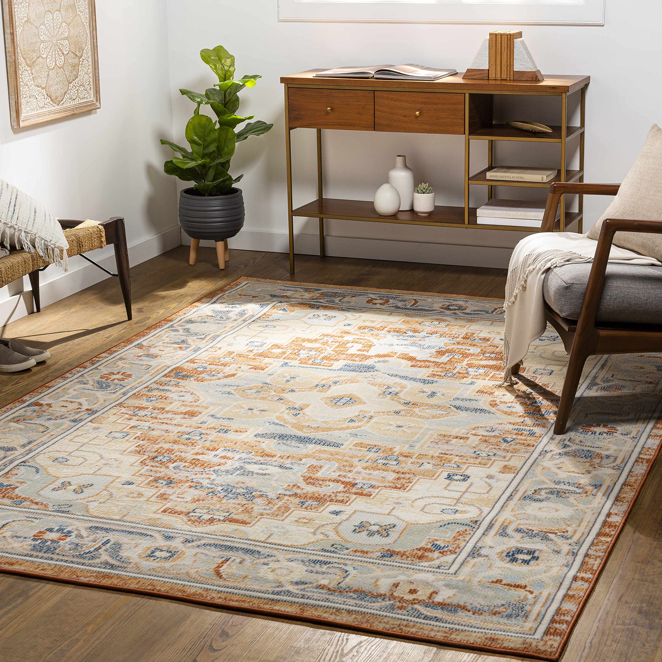 Tanaina 5' x 7' Soft Modern Area Rug - Non-Slip Living Room Carpet for Bedroom, Office & Home Decor | Easy to Clean & Durable