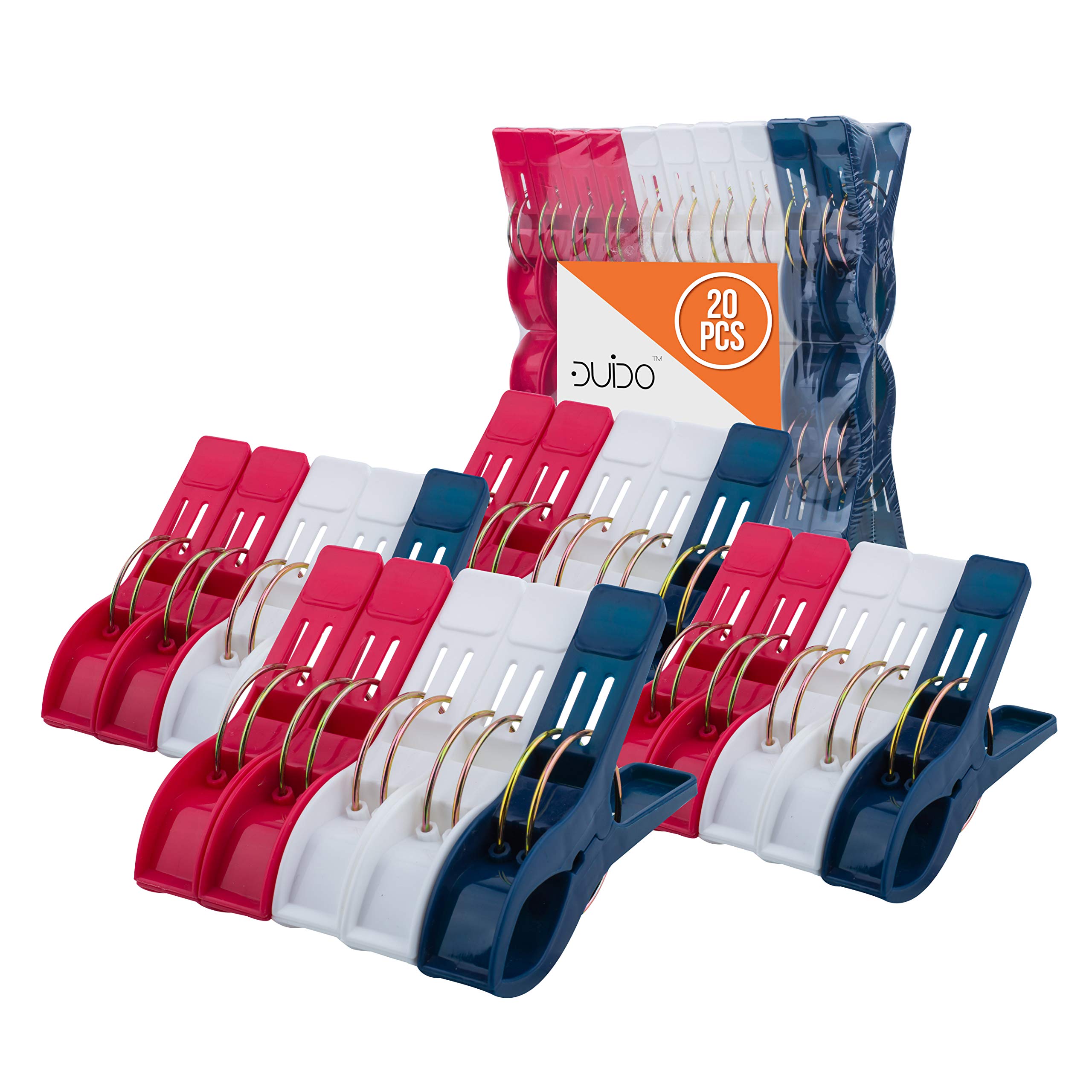 Premium Heavy Duty Beach Towel Clips 20 Pack – Secure for Chairs, Cruise Ships, Laundry, Beach, Pool, and Outdoor Adventures