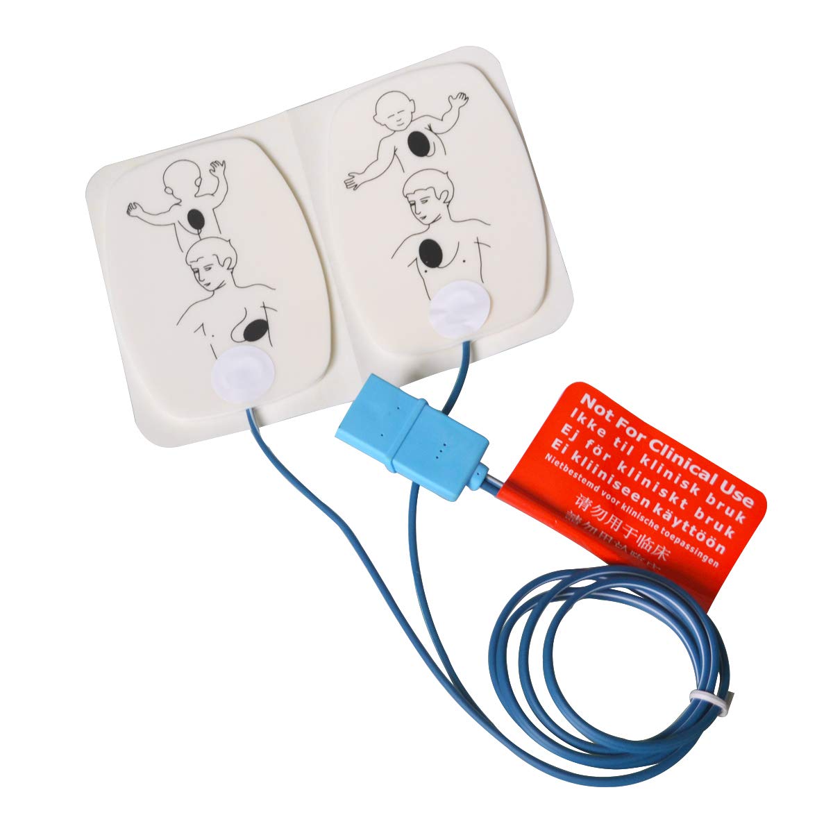 AED Training Electrode Pads - Adult/Child Replacement Pads for AED Trainer | CPR First Aid Practice, Medical Emergency Simulation, Classroom Safety Education