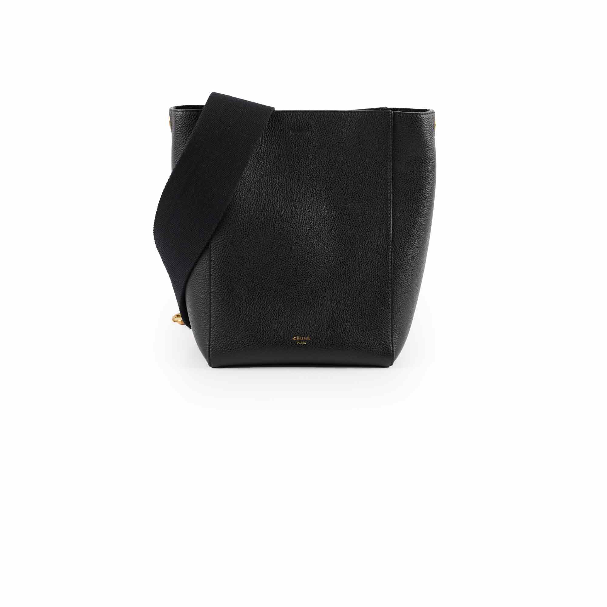 Celine Sangle Bucket Bag Black - Luxury Leather Shoulder Handbag for Women | Perfect for Work, Travel & Everyday Use