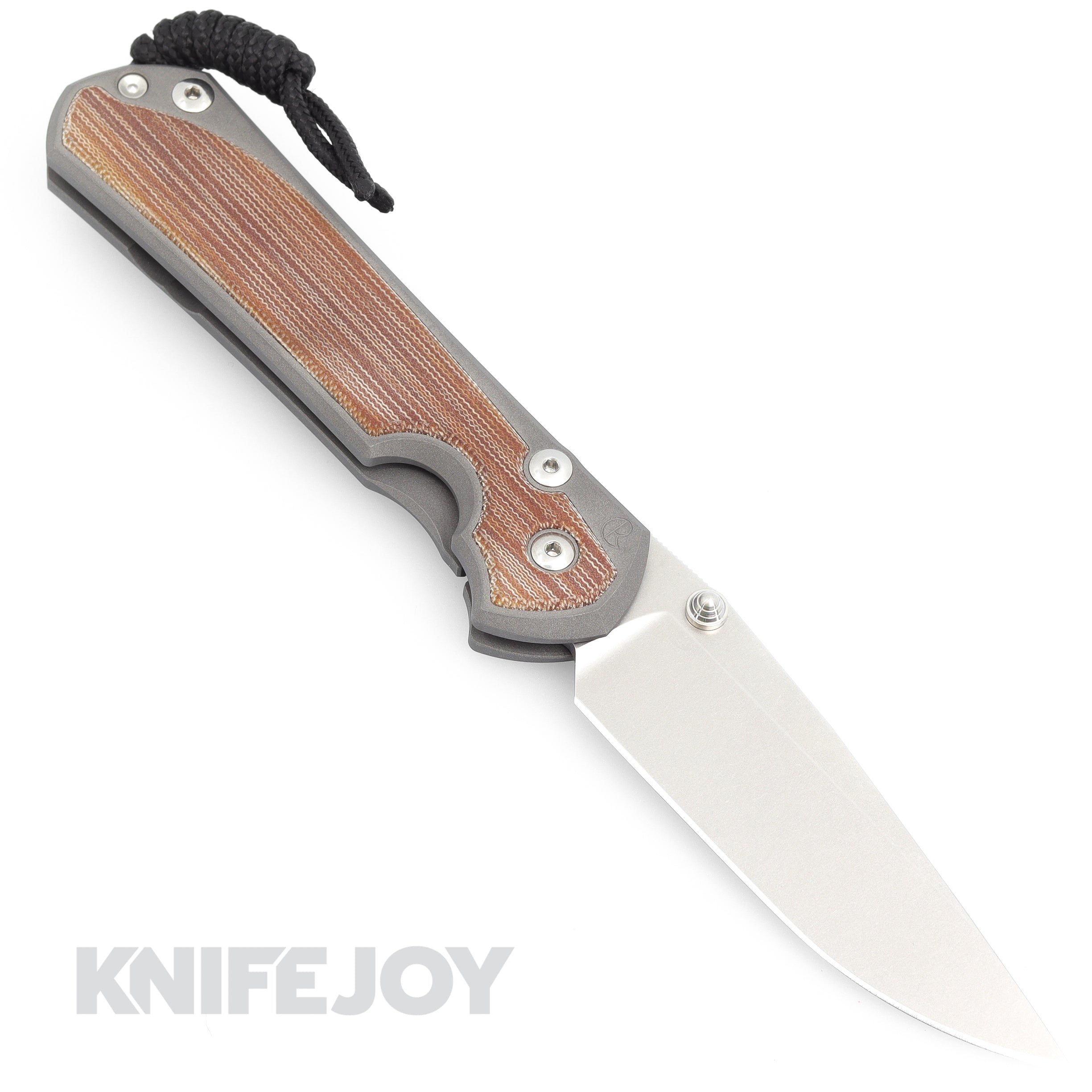 Chris Reeve Knives LEFT Hand Large Sebenza 31 Drop Point Folding Knife with Natural Canvas Micarta Inlay - Premium EDC Tactical Knife for Outdoor Camping, Hunting & Survival Gear