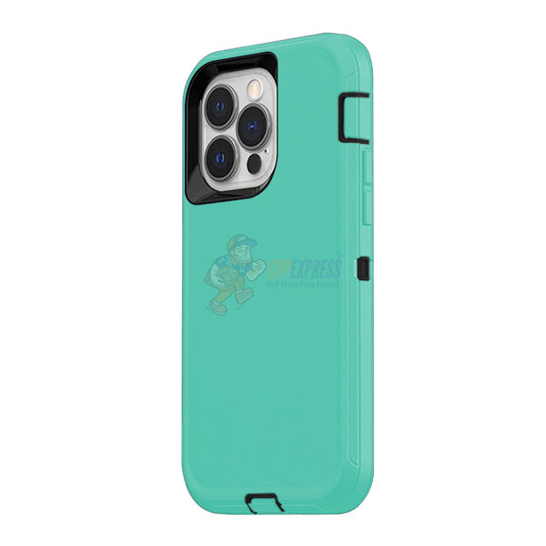 iPhone 13 Pro Shockproof Defender Case - Heavy Duty Protection, Anti-Scratch & Anti-Yellowing, Light Blue - Perfect for Outdoor Activities, Travel & Daily Use