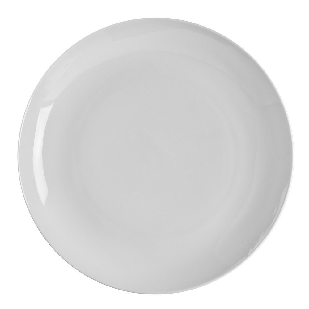 Strawberry Street Classic Coupe 12-Inch Charger Plates - Set of 6 White Porcelain Buffet Dishes for Elegant Dining & Party Serving | Perfect for Weddings, Dinner Parties, and Holiday Entertaining