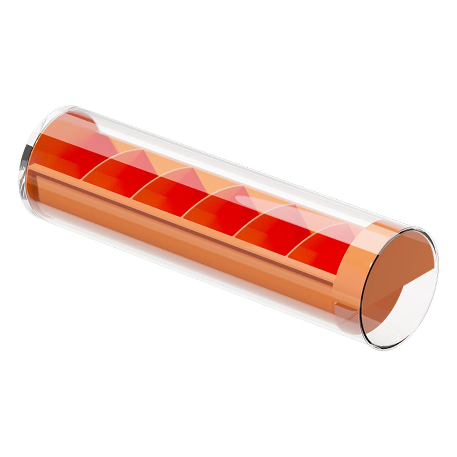 6-Cell Cylindrical Underwear & Socks Organizer with Visible Grid - Drawer Storage Box for Ties, Bras & Accessories (Orange) | Perfect for Closet, Dresser & Travel Organization
