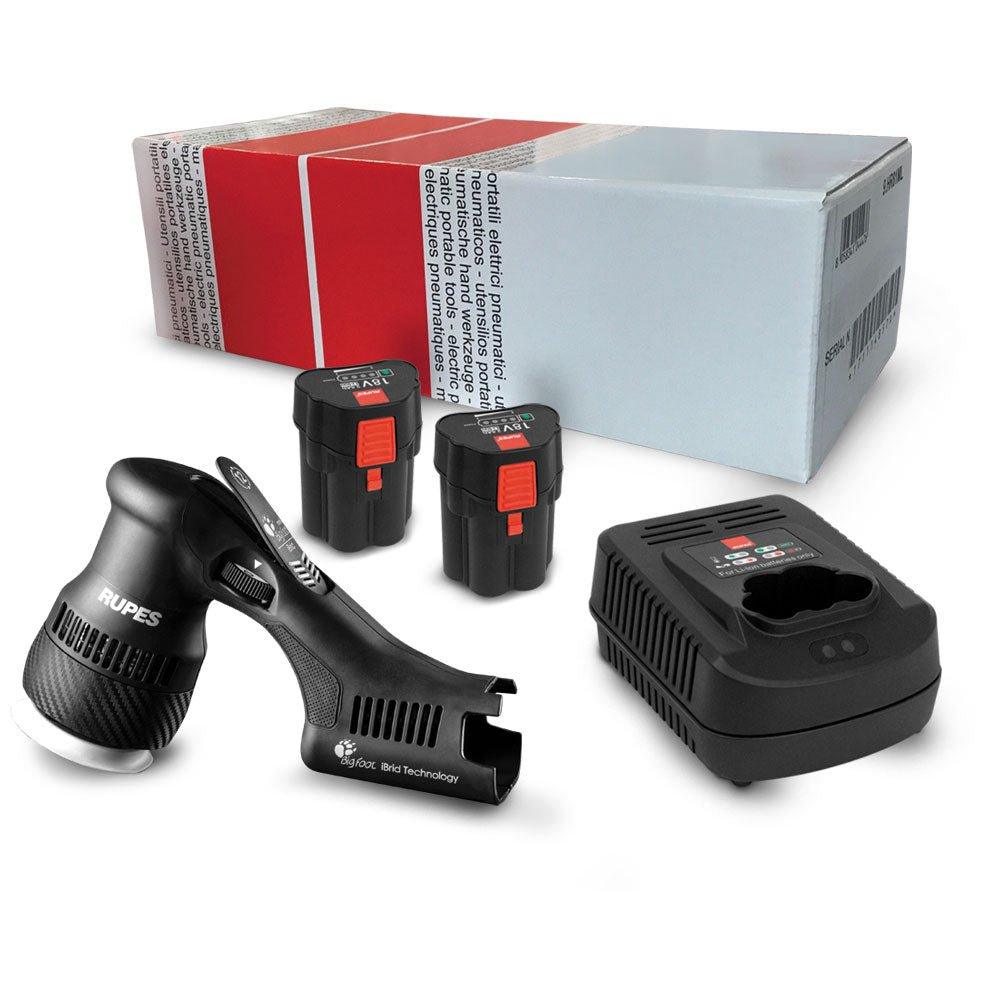 RUPES Bigfoot HLR75 MINI iBRID Dual-Action Polisher Kit - Professional Car Detailing & Paint Correction Tool for Auto Enthusiasts - Perfect for Removing Scratches, Swirl Marks & Oxidation on Vehicles