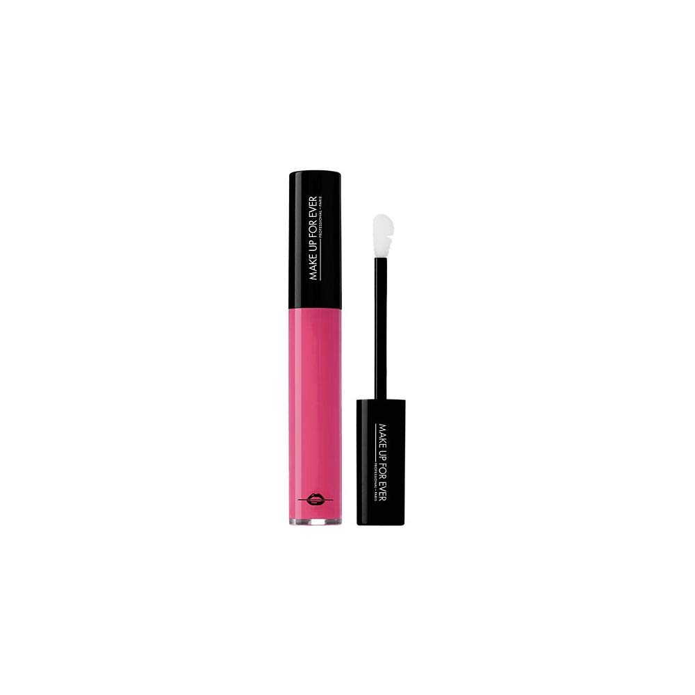 MAKE UP FOR EVER Artist Plexi-Gloss Lip Lacquer 7ml - #206 Pop Pink | High-Shine, Long-Lasting Lip Gloss for Everyday Wear & Special Occasions