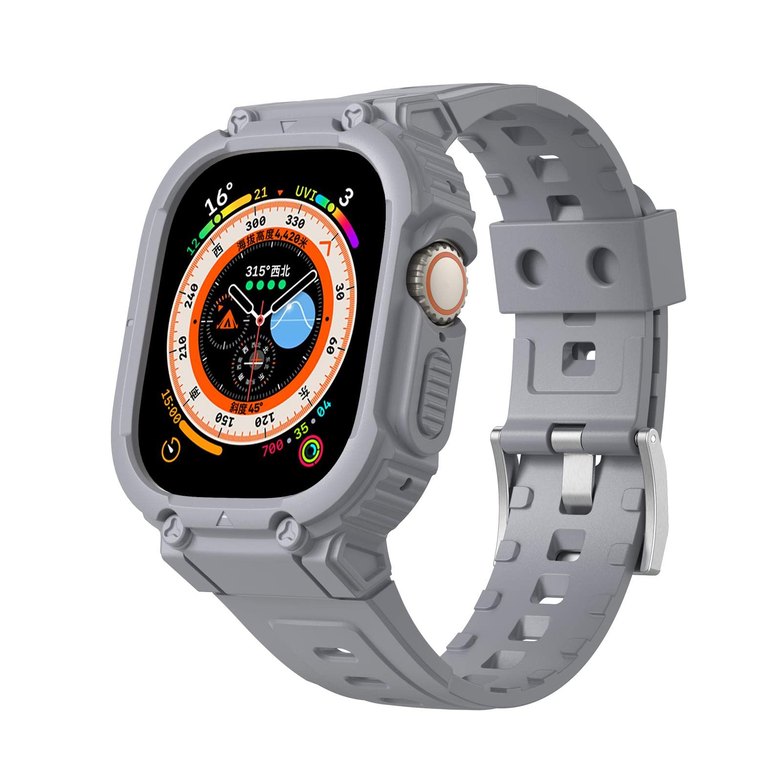 Rugged Protective Case with Band for Apple Watch Ultra 49mm - Compatible with iWatch Ultra 49mm, Durable Bumper Case for Men & Women - Perfect for Outdoor Sports, Workouts & Daily Use