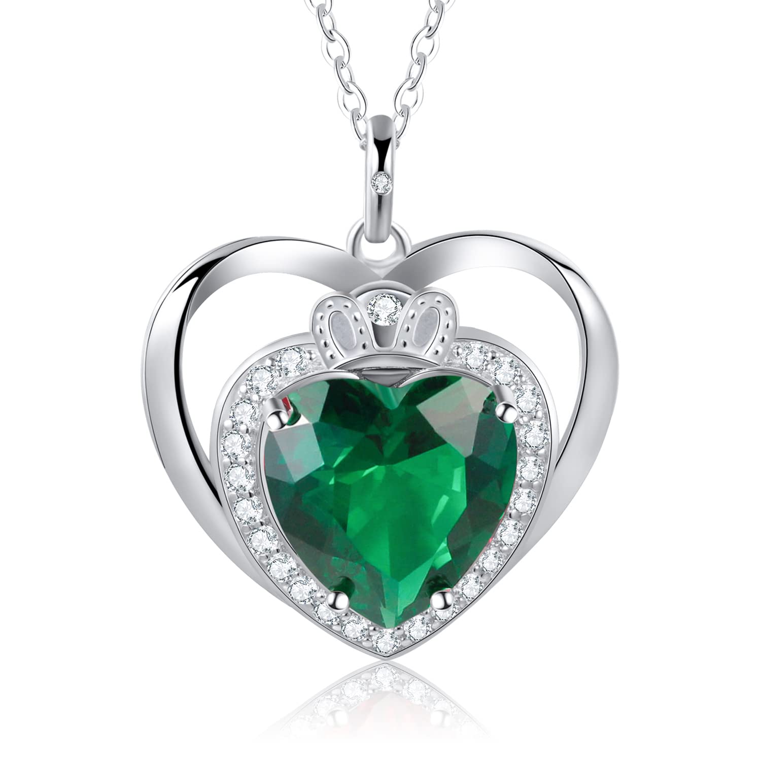 Ovimia 925 Silver Heart Necklace for Women - Valentine's Day Gift