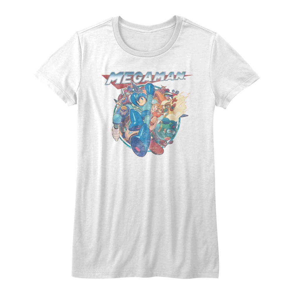 Mega Man Juniors Megafriends Graphic T-Shirt for Kids | Official DressCode Merchandise | Perfect for Gaming Parties & Cosplay Events