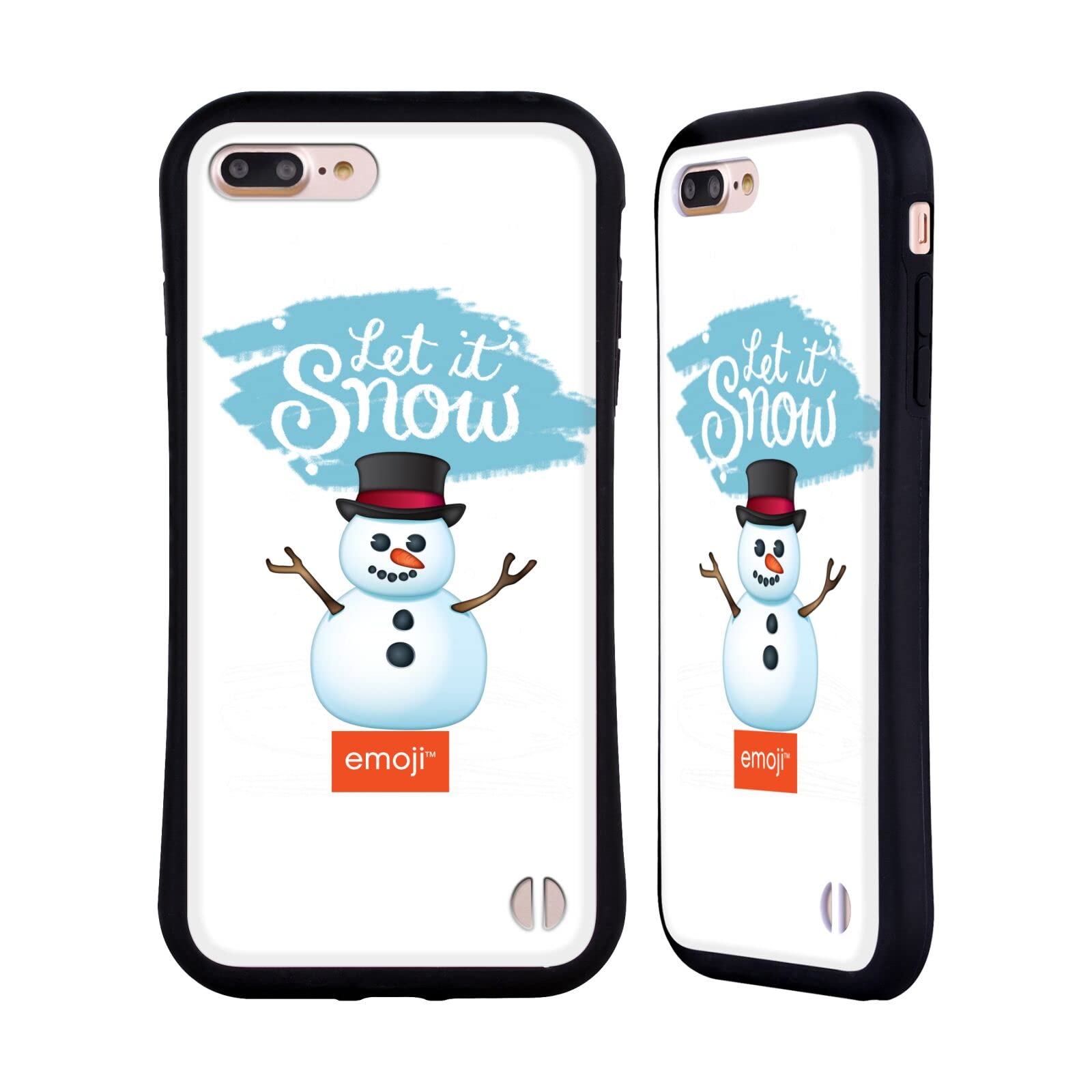 Official Emoji® Snowman Winter Wonderland Hybrid Case for Apple iPhone 7 Plus/8 Plus - Durable Protection with Fun Holiday Design, Perfect for Christmas Gifts & Winter Travel
