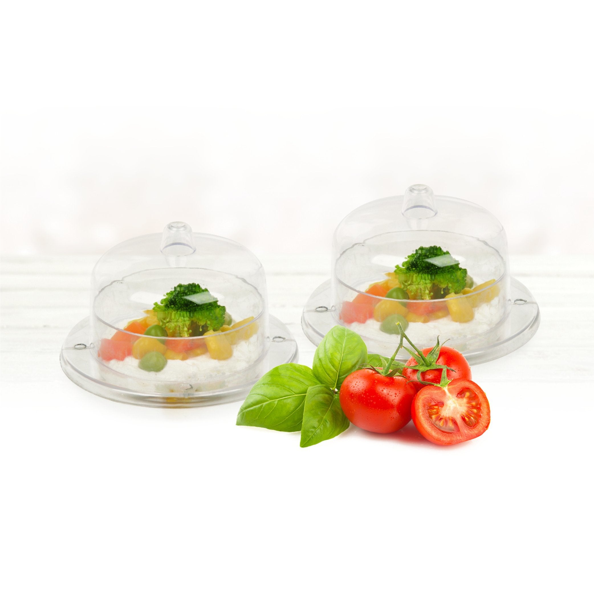 10-Pack Mini Round Cake Plates with Dome Covers - Perfect for Dessert Displays, Party Serving, and Bakery Storage