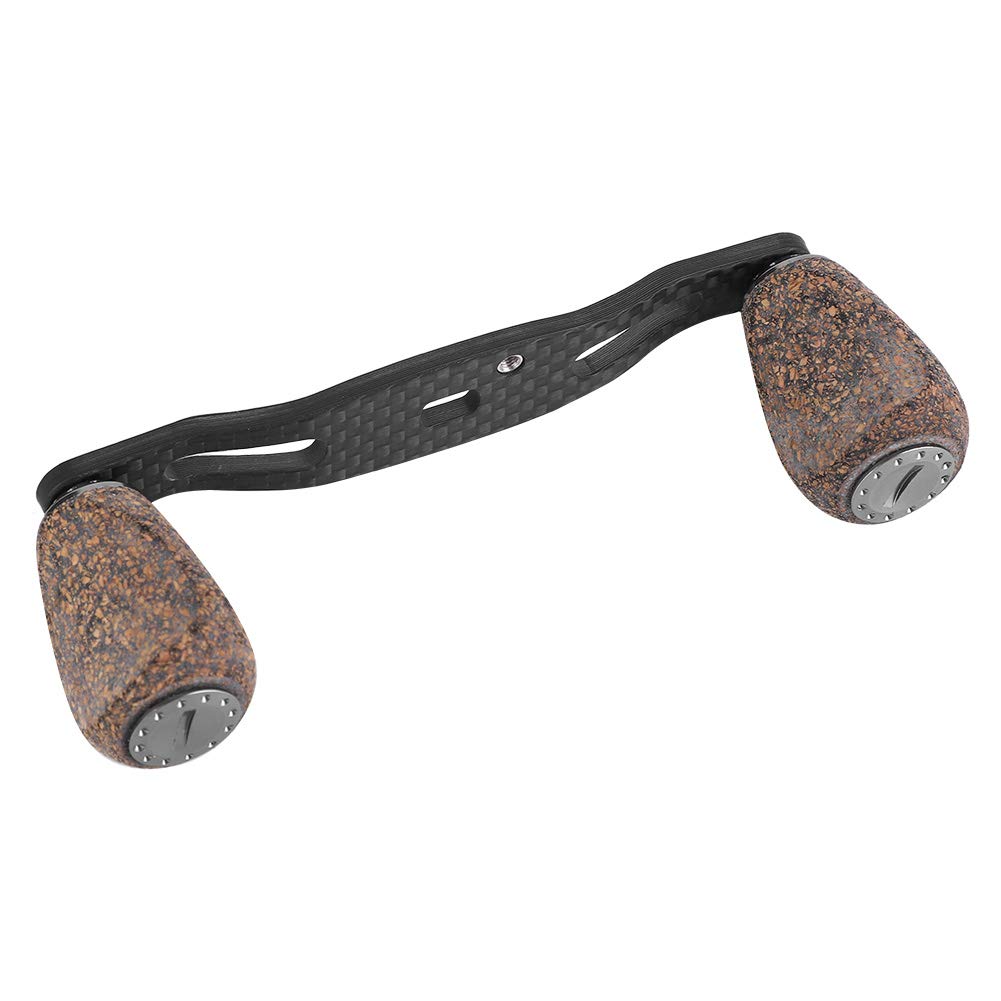 Premium Carbon Fiber Fishing Reel Handle Knob with Wooden Grip - Compatible with Casting Reels | Durable & Ergonomic Design for Saltwater & Freshwater Fishing