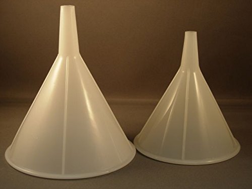100mm & 120mm Plastic Funnel Set (2-Pack) - Perfect for Kitchen, Garage, DIY Projects & Liquid Transfer