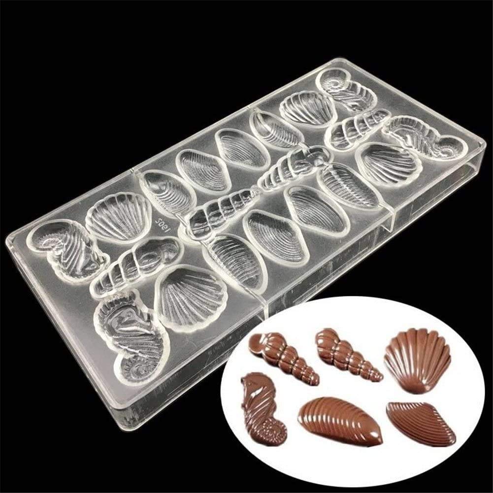 Premium Polycarbonate Seashell Chocolate Mold - Durable Candy & Pastry Baking Tray for DIY Treats | Perfect for Valentine's, Weddings & Beach-Themed Desserts