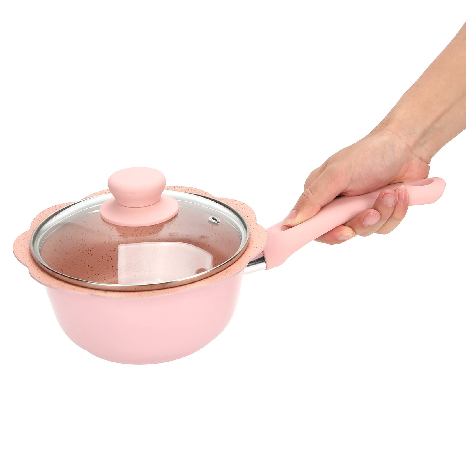 Non-Stick Frying Pan & Saucepan Set - 3-Piece Cookware for Cooking, Frying & Boiling - Perfect for Milk, Soup, Pasta & Everyday Meals - Durable Nonstick Coating & Multi-Functional Design - Ideal for Home Kitchen, Camping & RV Cooking